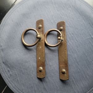 Vintage MCM brass drawer pulls